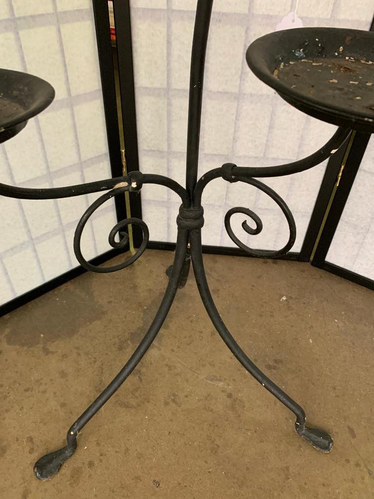 Vintage Iron 4-Arm Plant Stand