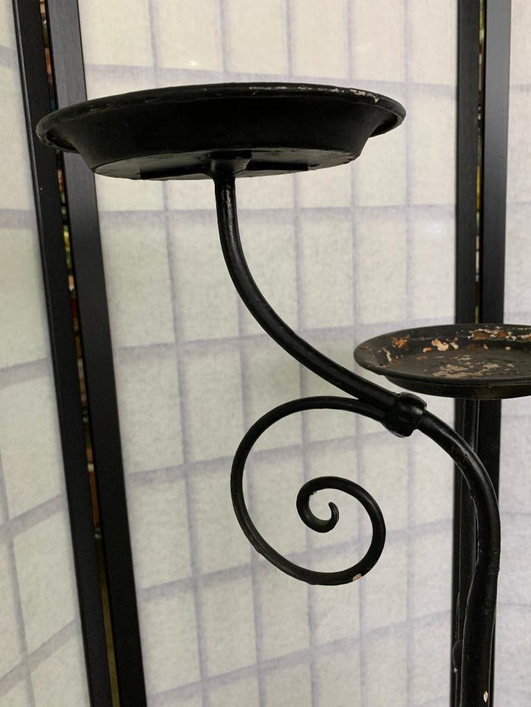 Vintage Iron 4-Arm Plant Stand