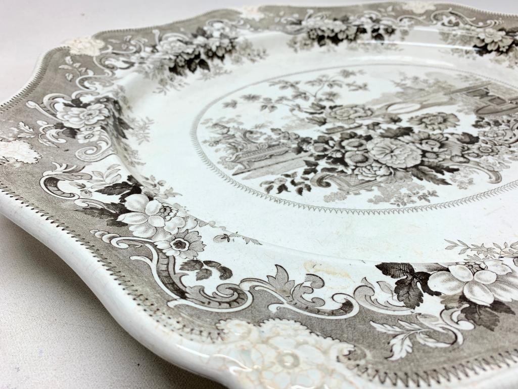 Amazing Antique Transfer-Ware Platter