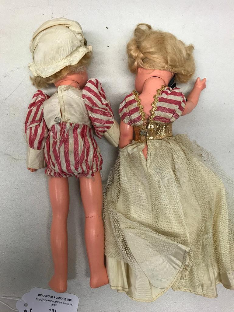 (2) Vintage Composition Dolls W/Clothes