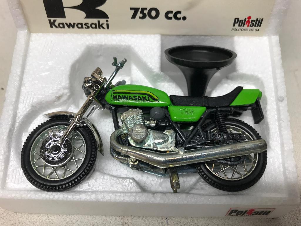 Vintage Polistil "Kawasaki 750 CC" Italian Diecast Motorcycle In Box