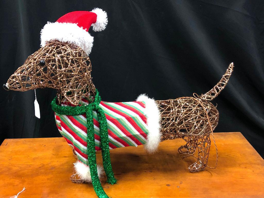 Christmas Weiner Dog Display
