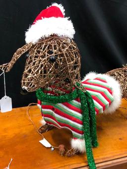 Christmas Weiner Dog Display