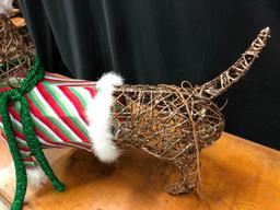 Christmas Weiner Dog Display