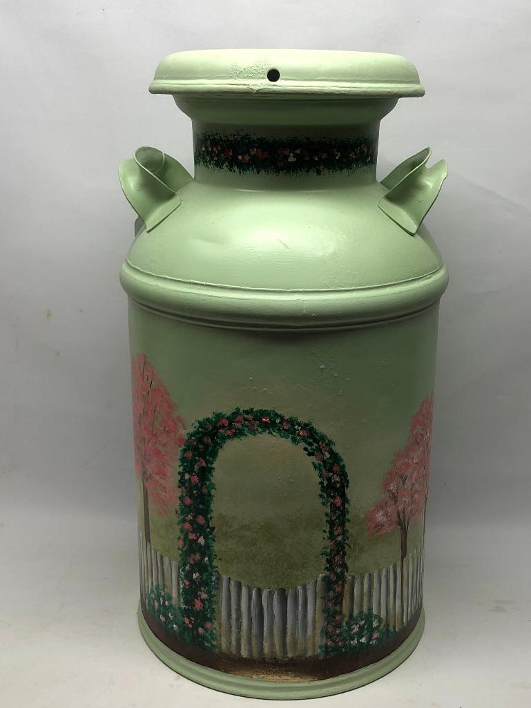 Nice Hand Painted Antique Milk Can