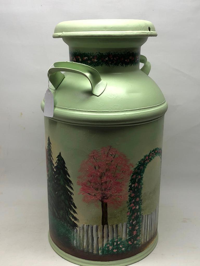 Nice Hand Painted Antique Milk Can