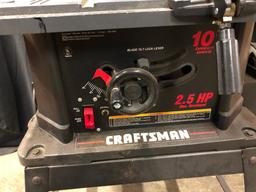 Craftsman 2.5HP 10" Table Saw On Stand