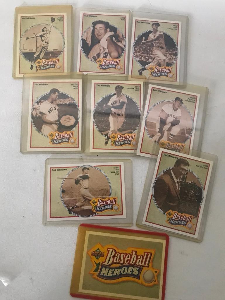 (9) Upper Deck Baseball Heroes In Plastic Sleeves