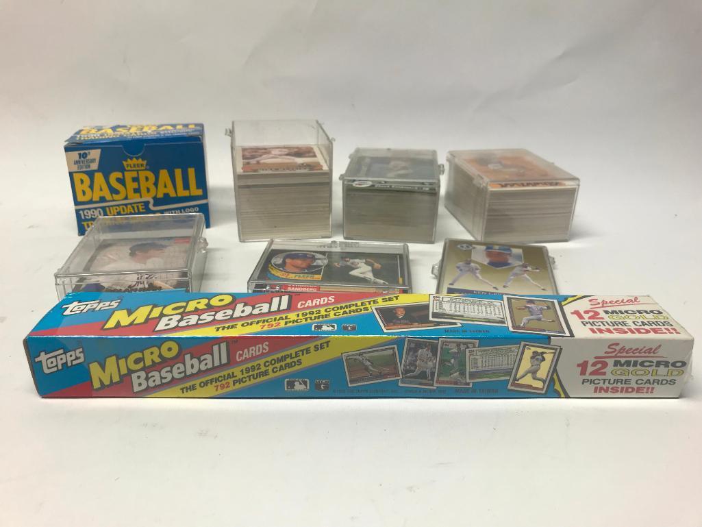 Topps 1992 Micro Card Set, Kids Cards, Fleer Traded, & Others As Pictured