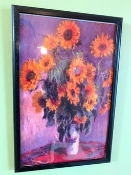 (2) Framed Prints W/Flowers