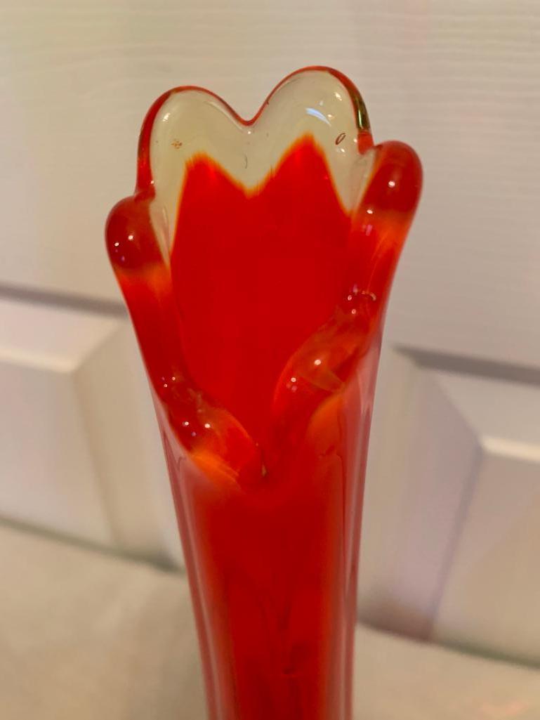 Vintage 60's Era Glass Vase