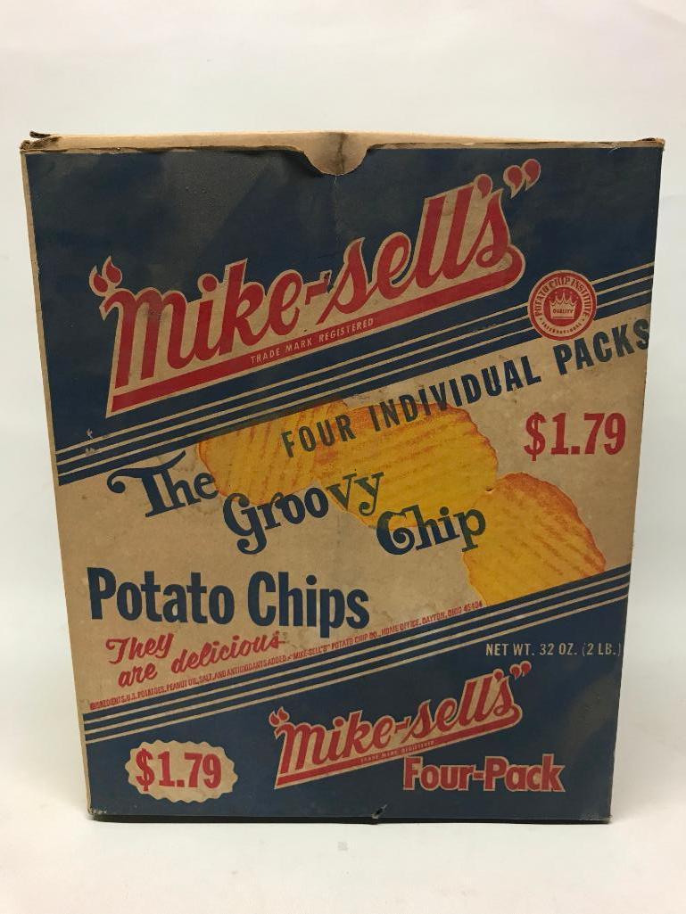 Vintage Cardboard Mike-Sells Potato Chip Box