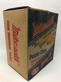 Vintage Cardboard Mike-Sells Potato Chip Box