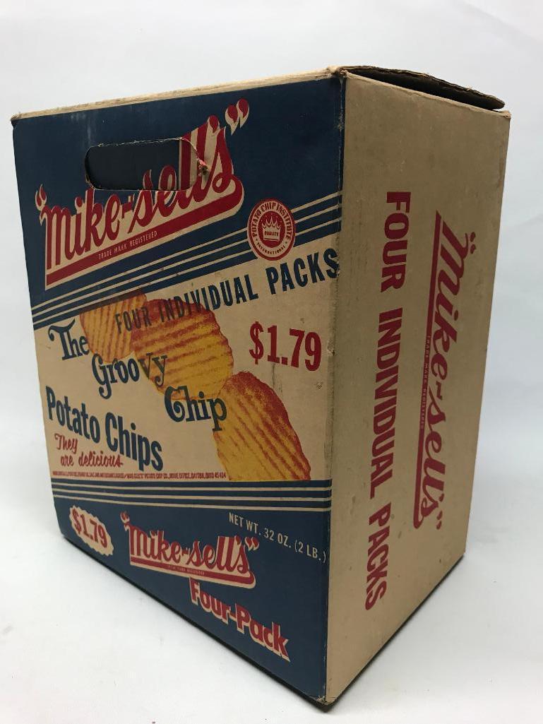 Vintage Cardboard Mike-Sells Potato Chip Box