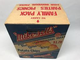Vintage Cardboard Mike-Sells Potato Chip Box