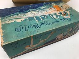 Vintage Atlantic City Taffy Box + Sea Shells & Float Balls