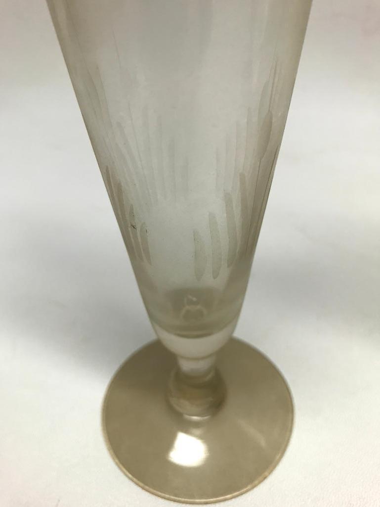 (6) Pilsner Beer Glasses W/Etched Geese