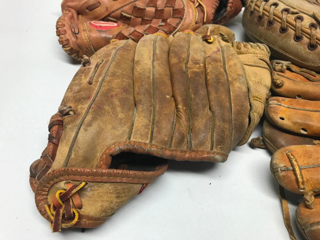 (4) Vintage Baseball Gloves