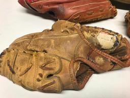 (4) Vintage Baseball Gloves