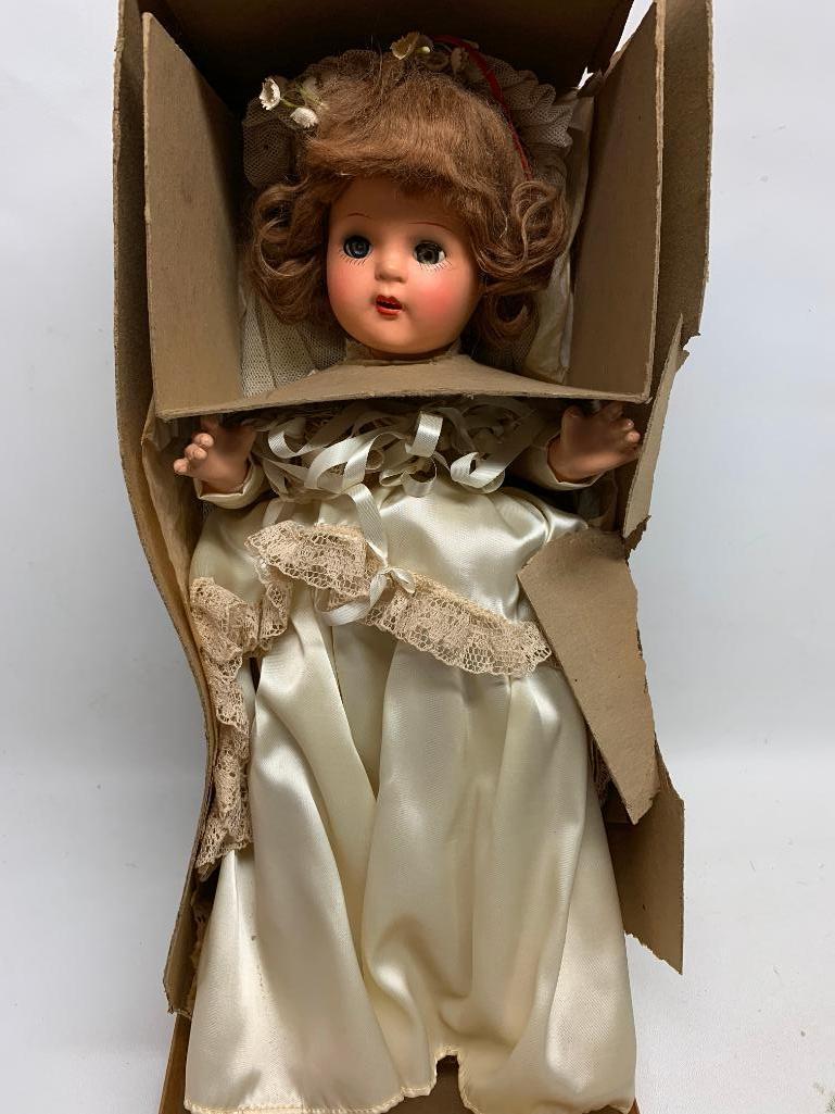 Vintage Horsman Composition Wedding Doll In Original Box