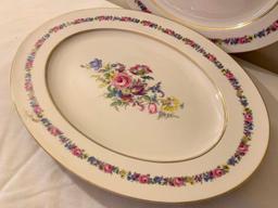 (2) Castleton Porcelain Oval Platters "Manor" Pattern