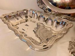 (3) Silverplated Serving Items