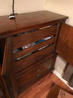 Older Wooden Wardrobe W/2-Doors & 2-Drawers