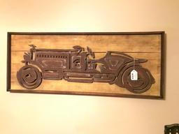 Framed Cut-Out Of Antique Roadster