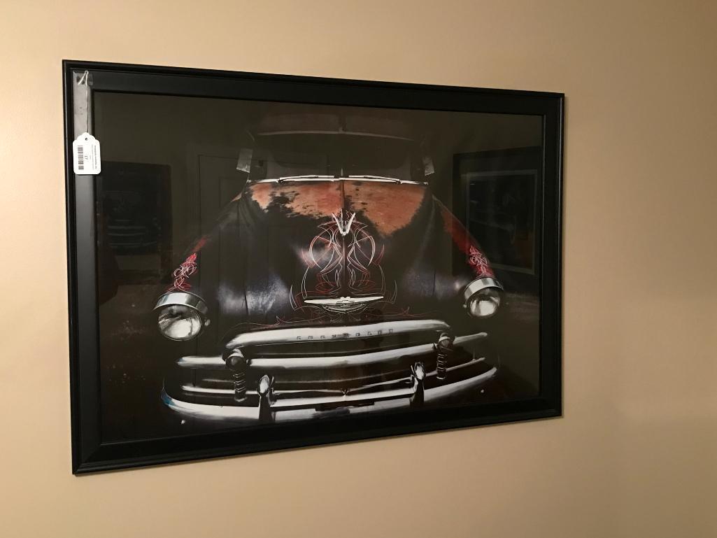 Large Framed Print Of Vintage Chevrolet Car