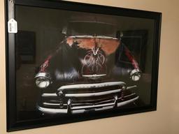 Large Framed Print Of Vintage Chevrolet Car