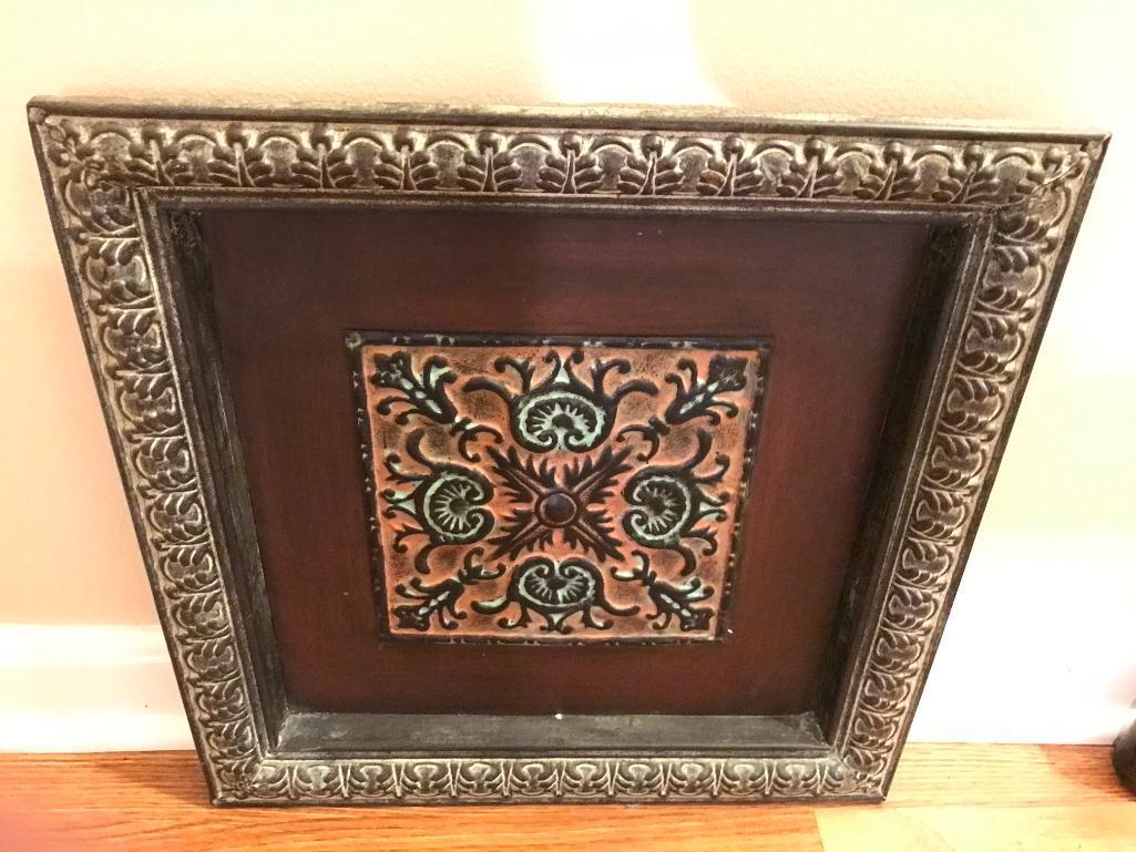 (3) Decorator Embossed Tin Frame & Artwork