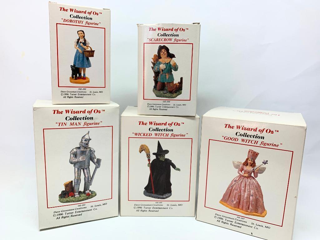 (5) "Wizard Of Oz" Figures W/Boxes By Dave Grossman 1996