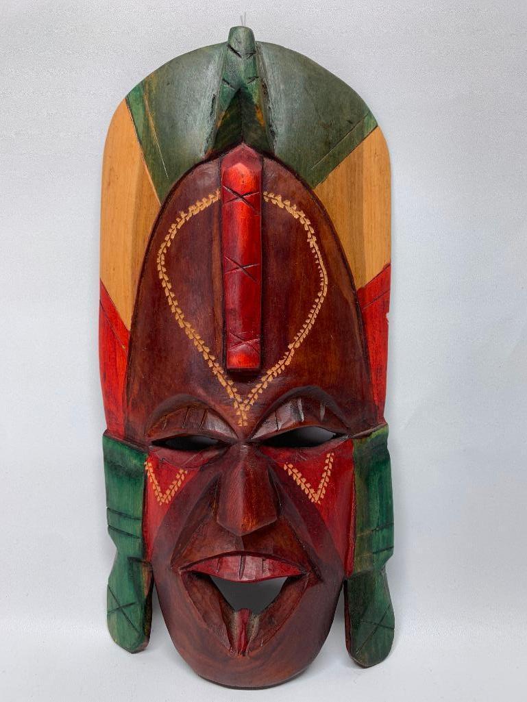 Carved Wooden Tribal Mask From Kenya