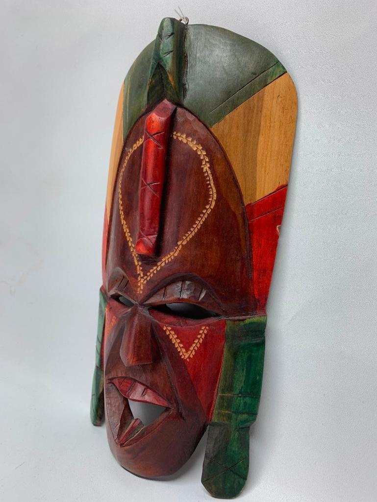 Carved Wooden Tribal Mask From Kenya