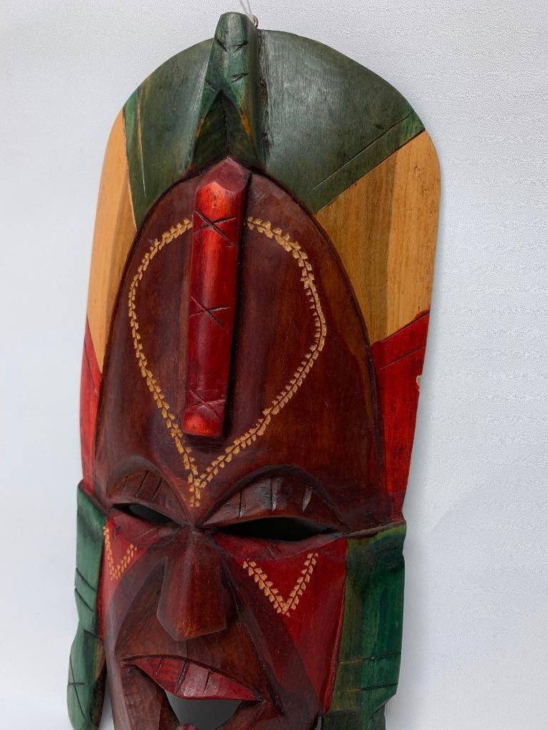 Carved Wooden Tribal Mask From Kenya