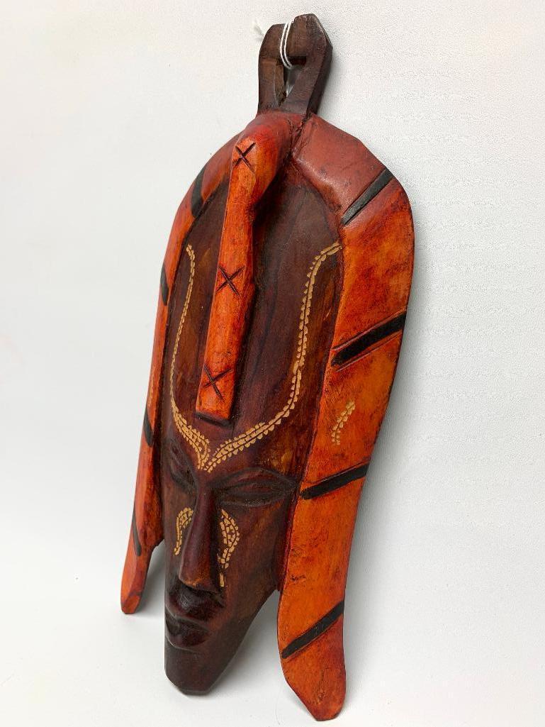 Carved Wooden Tribal Mask From Kenya