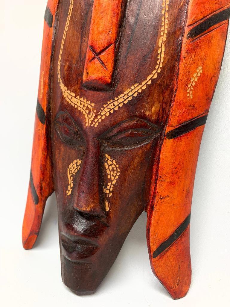 Carved Wooden Tribal Mask From Kenya