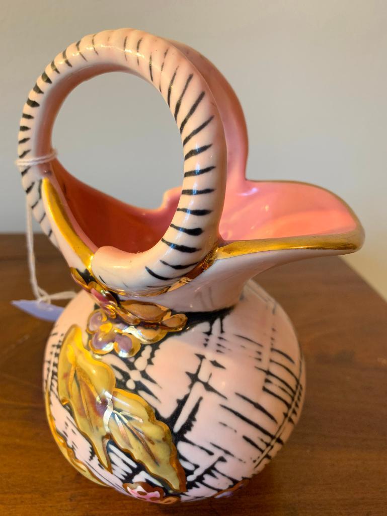 Hull Pottery "Blossom" Handled Pitcher