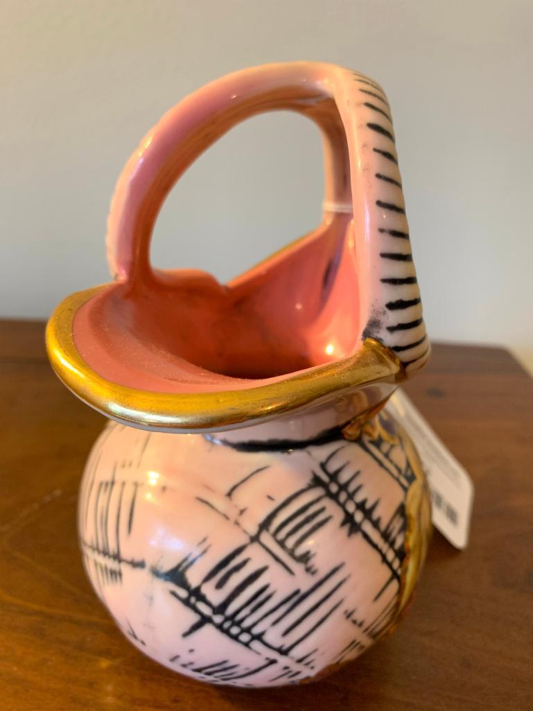 Hull Pottery "Blossom" Handled Pitcher