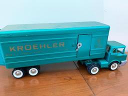 Vintage Structo Pressed Steel "Kroehler Furniture" Semi Truck