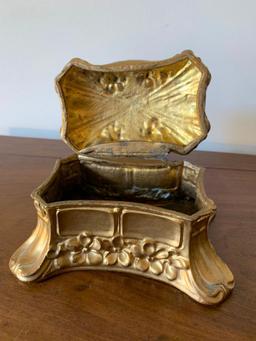 Art Nouveau Lidded Jewelry Box