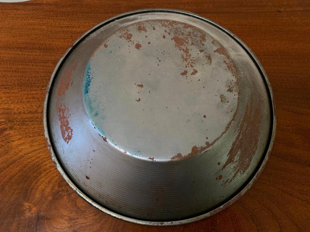 Hand Painted Vintage Tin Bowl