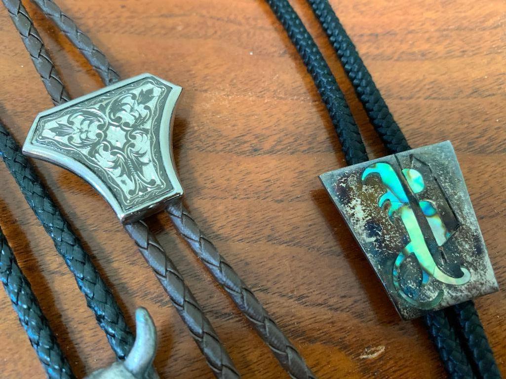 (3) Vintage Bolo Ties Incl. (1) Sterling