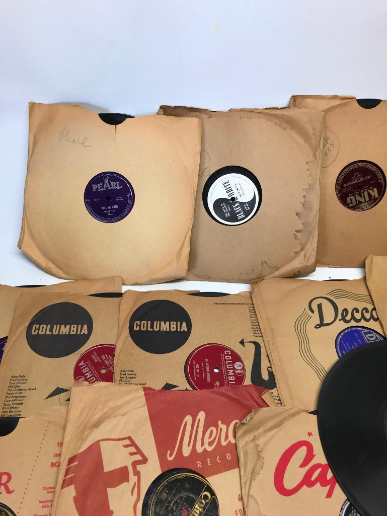 (50)+ Vintage 78 Records In Sleeves