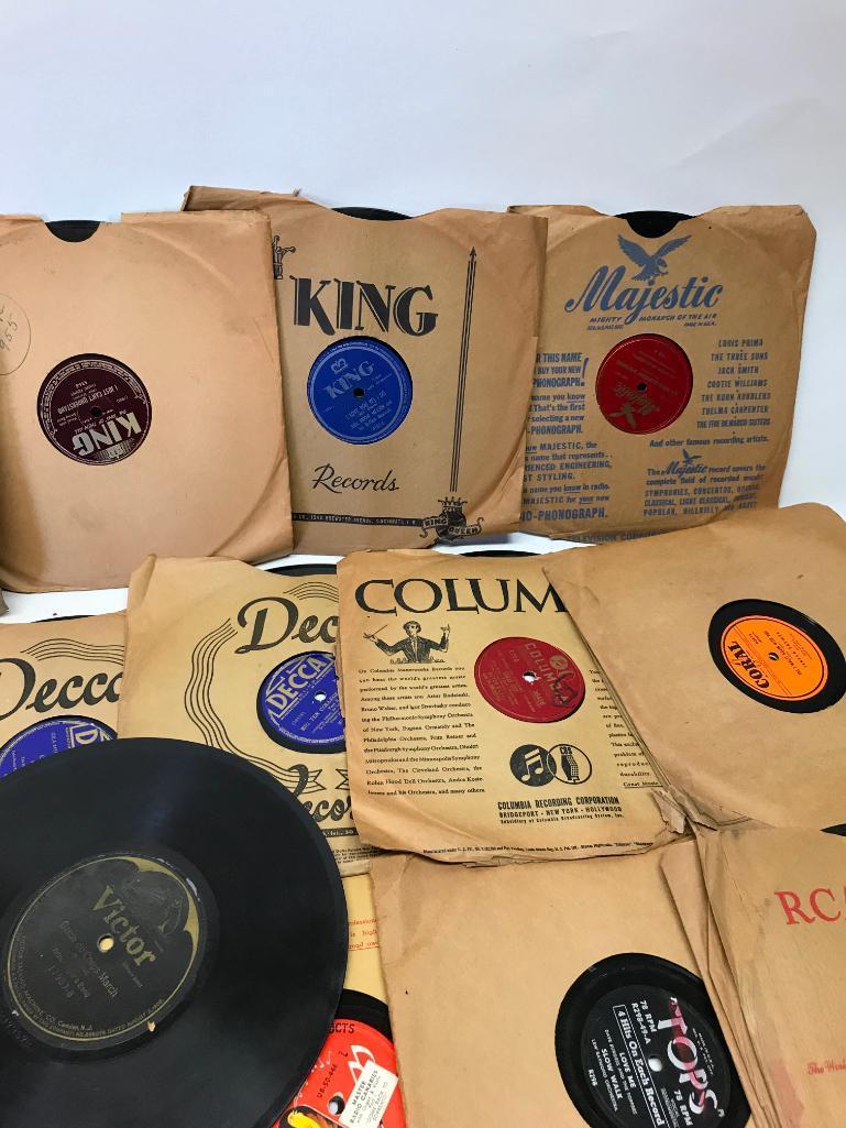 (50)+ Vintage 78 Records In Sleeves