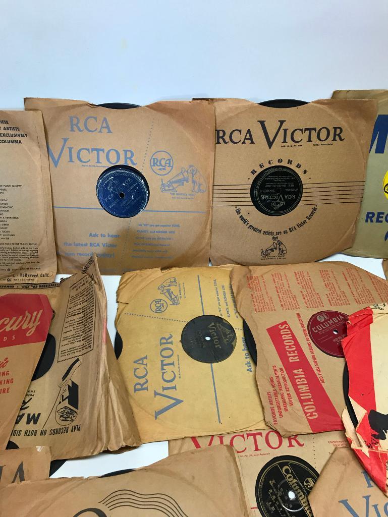 (50)+ Vintage 78 Records In Sleeves