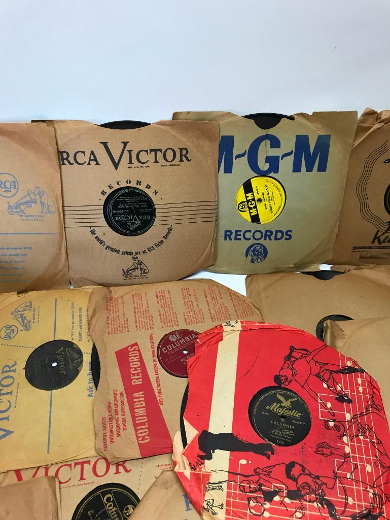 (50)+ Vintage 78 Records In Sleeves
