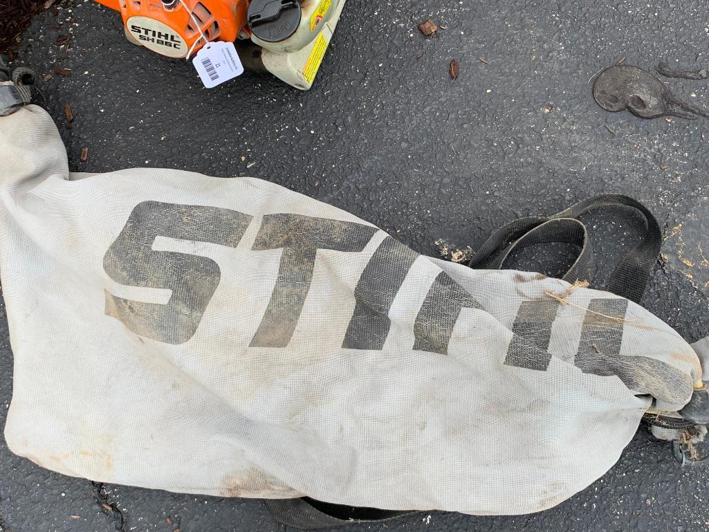 Stihl Gas Blower, Model SH86C with Bag