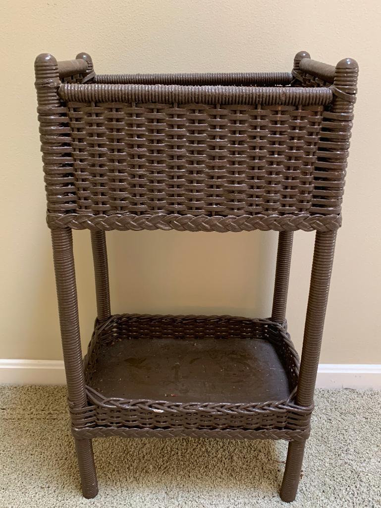 Antique Wicker Plant Stand