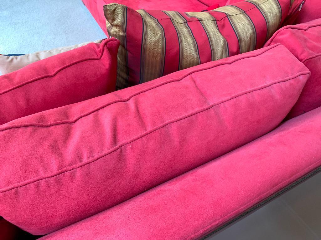 Martha Stewart Signature Sectional, Micro-Fiber Couch W/Pillows